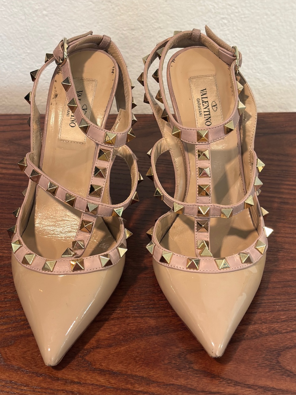 Valentino Nude Studded Heels
